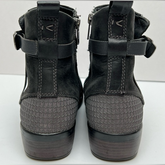 KEEN Morrison Mid Boot Suede Black Zip Belted Comfort Ankle Boots Women's Size 8 - Picture 12 of 16